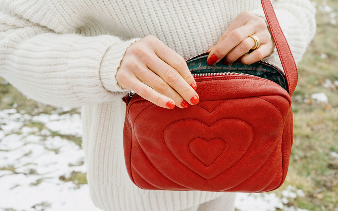 Eine liebevoll gesteppte Tasche für den Valentinstag!