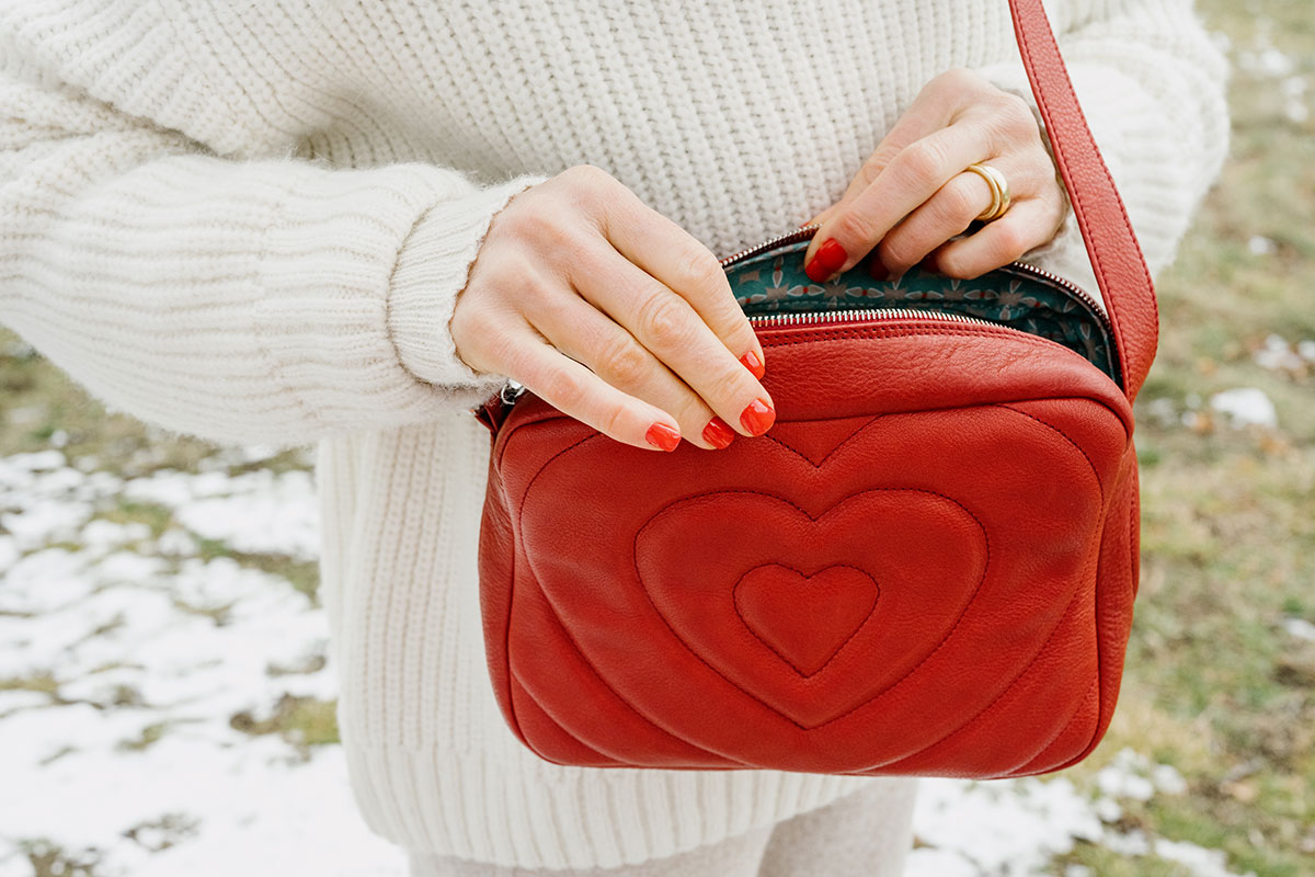 Eine liebevoll gesteppte Tasche für den Valentinstag!